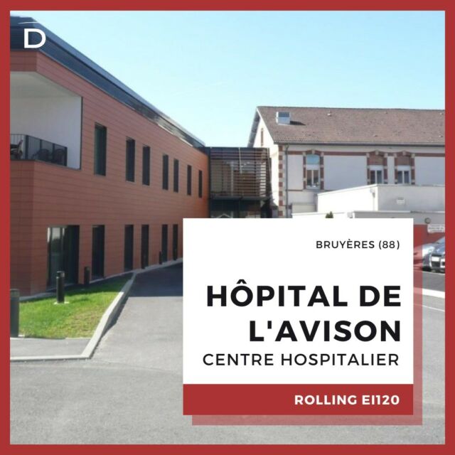 🏗️ CHANTIER : HÔPITAL DE L’AVISON (centre hospitalier)
📍 OÙ : Bruyères (88)
🚪 PRODUIT : 1 ROLLING EI120

Pose d’une porte métallique technique coulissante ROLLING 1 vantail avec performances coupe-feu 120 minutes. 

Cette porte répond aux exigences du Marquage CE et aux normes feu EN 16034 et produit EN 13241. Elle est équipée d’une ventouse, d’un régulateur de vitesse DAS, d’un amortisseur hydraulique de fin de course ainsi que d’une grille de protection H.1980 x L.2000 mm. 

Laquée rouge RAL 3020.

Ce projet a été suivi par Rodolphe GARIN, notre commercial sur le secteur Alsace-Vosges (67-68-88).
Pour le contacter : rodolphe.garin@dierrefrance.fr / 06.09.15.38.39 

#chantier #dierrefrance #portes #portesmétalliquestechniques #portescoupefeu #sécurité #designitalien