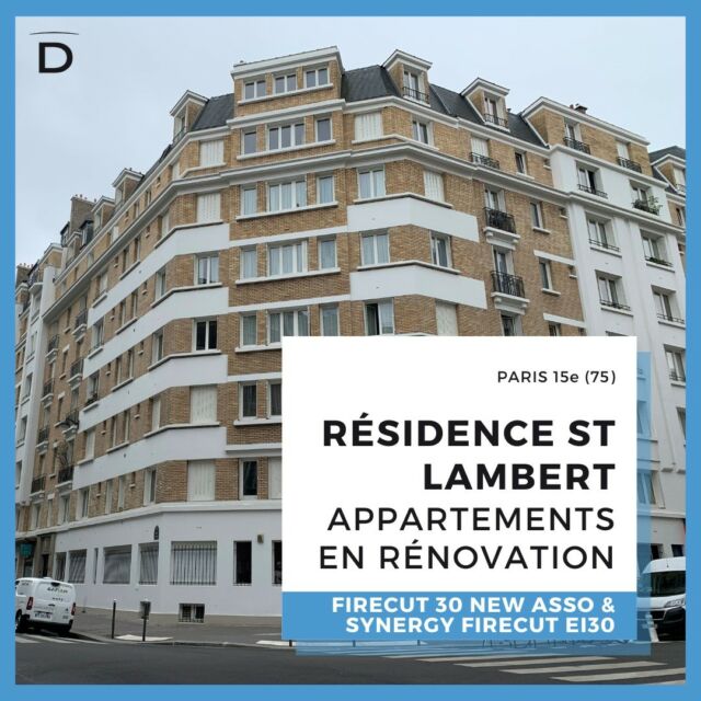 🏗️ CHANTIER : RÉSIDENCE ST LAMBERT (rénovation de logements collectifs)
📍 OÙ : Paris 11e (75)
🚪 PRODUIT : 267 portes anti-effraction FIRECUT NEW ASSO et SYNERGY FIRECUT 2 vantaux

Pose de 267 portes palières dont des FIRECUT NEW ASSO 1 vantail avec serrure de haute sécurité A2P** et performance coupe-feu 30 minutes et des SYNERGY FIRECUT EI30 également équipées de serrure A2P**, cette fois avec double vantaux. 
Ces modèles bénéficient également de propriétés d’affaiblissement acoustique (39dB et 40 dB), de transmission thermique (1,3 W/m²K et 1,8 W/m²K) et de perméabilité à l’air de Classe 3 et 2. 

L’ensemble des portes sont équipées de charnières réglables micron avec couvre-charnières, d’un microviseur, d’un entrebâilleur ainsi que d’un carénage baguette. 

Revêtement intérieur : blanc RAL 9010 
Revêtement extérieur : lisse 7mm finition okoumé teinté avec moulures
Béquillage : Dierre Design bouton fixe (ext.) + béquille sur rosace bronze Giugiaro (int.)

Intervenants : Eiffage Construction

Pour nous contacter : accueil@dierrefrance.com / 01.55.59.05.60

#chantier #dierrefrance #portes #portesblindées #portesantieffraction #sécurité #designitalien