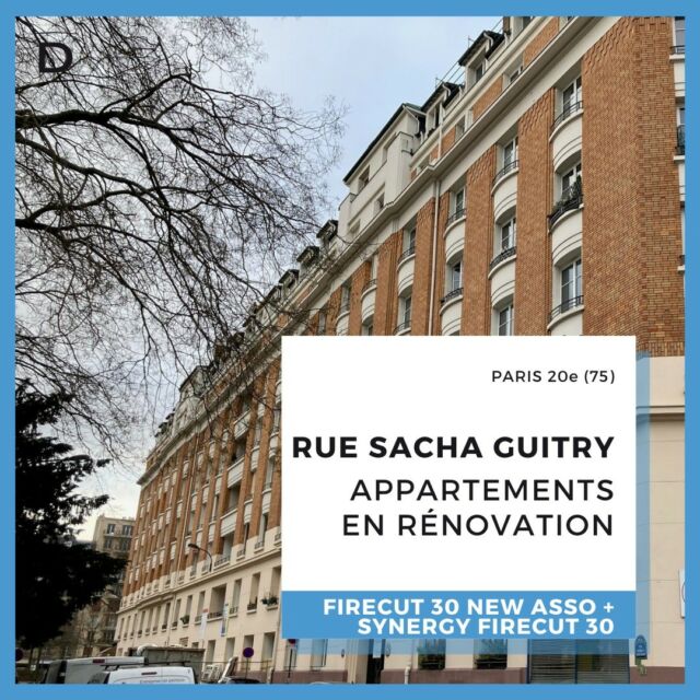 🏗️ CHANTIER : RUE SACHA GUITRY (rénovation de logements collectifs)
📍 OÙ : 20e arrondissement de Paris (75)
🚪 PRODUIT : 119 portes anti-effraction FIRECUT NEW ASSO 1 vantail et SYNERGY FIRECUT 2 vantaux

Pose de 75 portes palières FIRECUT NEW ASSO 1 vantail et 44 portes palières SYNERGY FIRECUT 2 vantaux, 2 modèles avec une résistance à l’effraction CR3, avec serrure de haute sécurité A2P**BP1 et performances coupe-feu 30 minutes. 

Chaque porte est équipée d’un pré-cadre et d’un cadre super-réduit, particulièrement adaptés à la rénovation, de charnières réglables MICRON, d’un entrebâilleur Open View et d’un seuil suisse en aluminium PMR. 

Revêtement intérieur : blanc RAL 9010
Revêtement extérieur : panneau mélaminé gamme NOBILWOOD, référence Noyer teinté NA-S 296S avec inserts inox 
Béquillage : kit béquillage béquille (int.) / bouton fixe (ext.) sur rosace gamme Dierre DESIGN en finition argent

Ce projet a été suivi par Romain BORDAS, notre commercial sur les départements 77 et 94.
Pour le contacter : romain.bordas@dierrefrance.fr / 06.16.20.18.90

Merci aux intervenants ayant participé à ce projet : 
 -	GENERE 
 -	ELOGIE SIEMP
 -	Renée FLORET-SCHEIDE (architecte)
 -	Pawel WIATR (conducteur de travaux) 

#chantier #dierrefrance #portes #portesblindées #portesantieffraction #sécurité #designitalien