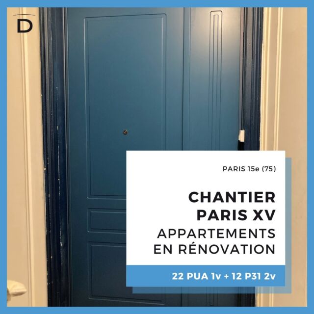 🏗️ CHANTIER : PARIX XV (rénovation de logements collectifs)
📍 OÙ : 15e arrondissement de Paris (75)
🚪 PRODUIT : 22 portes SYNERGY FIRECUT EI30 CR4 BP2 1 vantail et 12 portes SYNERGY FIRECUT EI30 BP2 2 vantaux

Pose de 22 portes palières SYNERGY FIRECUT EI30 PUA 1 vantail et 12 SYNERGY FIRECUT EI30 P31 2 vantaux avec serrures de haute sécurité et performance coupe-feu 30 minutes. 
Ces modèles bénéficient également de propriétés d’affaiblissement acoustique (45dB/40dB), de transmission thermique (1,4 W/m²K/1,8 W/m²K) et de perméabilité à l’air de Classe 3 et Classe 2. 

Chaque porte est équipée d’un précadre super-réduit, de charnières réglables micron, d’un entrebâilleur Open View et d’un carénage agrafe. 

Revêtement intérieur : Blanc RAL 9010
Revêtement extérieur : MDF Hydro pantographe 3 carrés RAL 3013 
Béquillage : New Creta béquille-bouton fixe bronze sur rosace

Intervenants : ACORUS et RIVP

Ce projet a été suivi par Romain BORDAS, notre commercial sur les départements 77 et 94.
Pour le contacter : romain.bordas@dierrefrance.fr / 06.16.20.18.90 

#chantier #dierrefrance #portes #portesblindées #portesantieffraction #sécurité #designitalien
